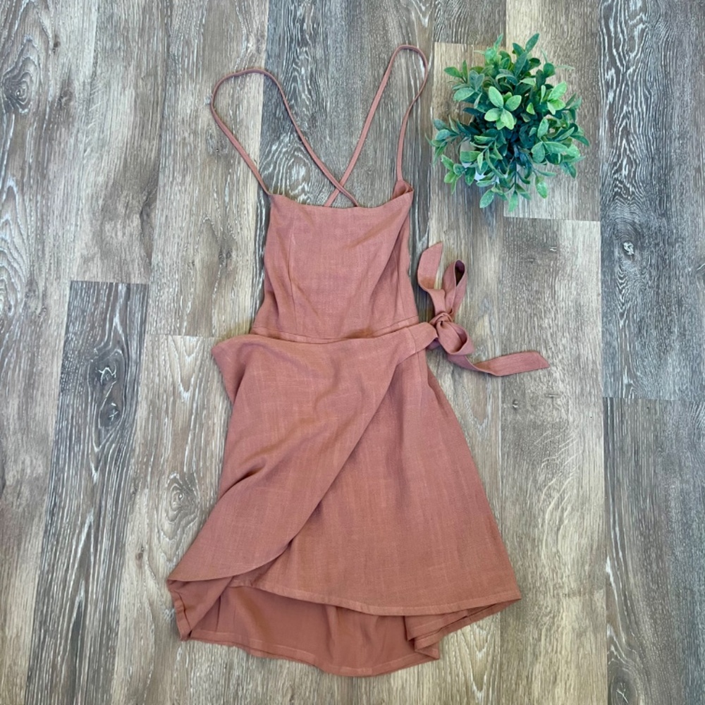 White Fox Boutique Wrap Mini Dress